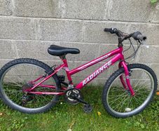 Pink girl bike, wheel size 24 inch