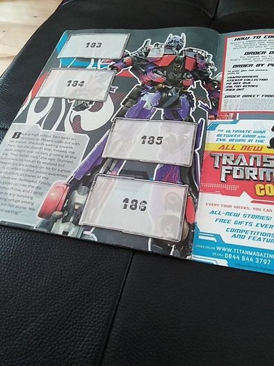 Transformers sticker collection book