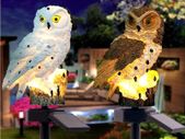 Garden Ornaments Outdoor Owl Shape Light LED Solar Garden Light Owl Lawn Lamp Waterproof Solar Led Lights Outdoor Yard Garden Creative Solar Lamps (Brown)
