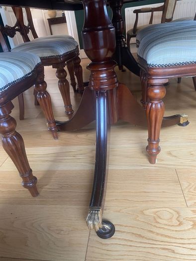 Mahogany Wood Dining Table & Chairs