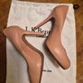 L.K. Bennett Harper Blush Kid Leather High Heeled Court Shoes Image 2