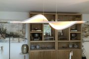 Stunning white fabric large pendant light