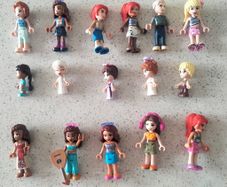 Large collection of Lego Friends mini-doll figures