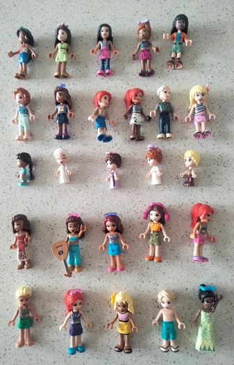 Collection of Lego Friends mini-doll figures