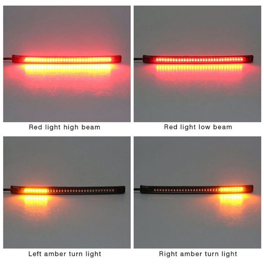 48LED Flexible SMD Strip Motorcycle Car Stop Tail Turn Signal Brake Light