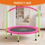Rebounder Band Big Handle Trampoline for Toddlers Kids With Super Safety Pad Foam Handle Oxford Padded Noise-Free Kids Cover Fun for Kids Indoor/Outdoor for 2-6 years old Image 4