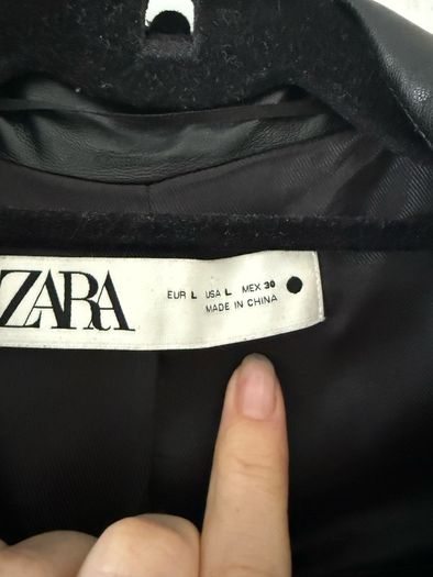 faux leather blazer