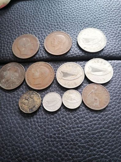 selection of old coins, can be sold separately or as a lot