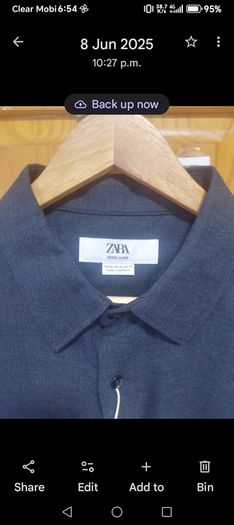 Zara Shirts 1 Black & 1 Navy