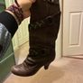 faith brown leather boots Image 2