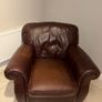 Brown leather armchair Image 2
