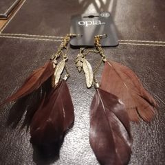 Feather style earrings