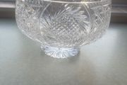 Tyrone Crystal Large bowl with intricate fan &amp; diamond pattern