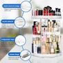 360 Degree Rotating Acrylic Makeup Organiser, Adjustable Cosmetic Storage Skincare Makeup Spinning Holder Lipsticks Brushes Perfume Display Stand Box, Perfect for Dresser, Bedroom, Bathroom (FREE EXPRESS SHIPPING) Image 5