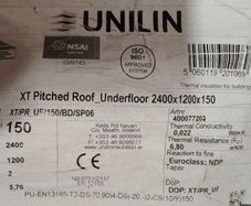 75mm/150mm PIR underfloor insulation 8x4 foil