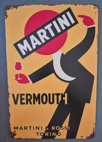 Vintage Style metal sign,  Martini vermouth, advertisement.