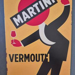 Vintage Style metal sign,  Martini vermouth, advertisement.