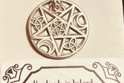Sterling silver chain with fine silver Celtic design star pendant