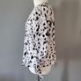 Shein white top w/black pattern, Size M / UK10 Image 2