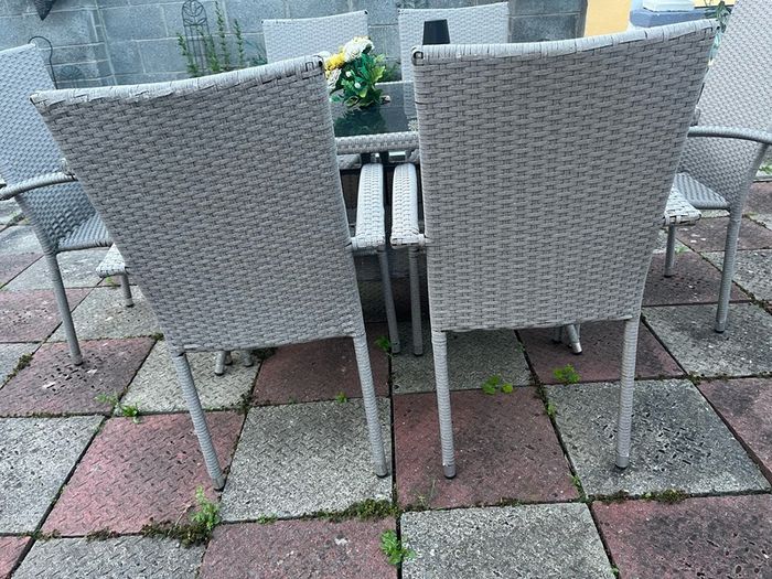 7 piece rattan garden furniture