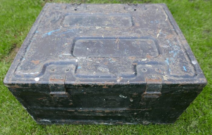 Vintage C216 British Ammo Box - WWII Military Munitions Case - 40MM Bofors - Dated 1944
