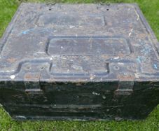 Vintage C216 British Ammo Box - WWII Military Munitions Case - 40MM Bofors - Dated 1944