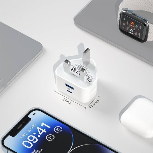 NEW SALE | USB C Plug 20W, 2 Pack Apple iPhone Fast Charger Plug UK for iPhone 15/15 Pro/15 Pro Max/15 Plus/14/13/12/11/iPad, Type C and USB Plug Fast Charging