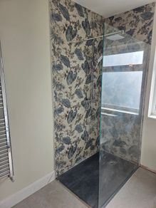 Shower glass panel
