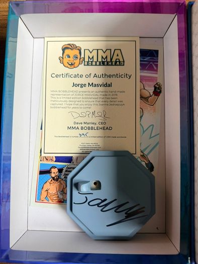 Rare Jorge Masvidal Autographed MMA Bobblehead (-#395/1000)