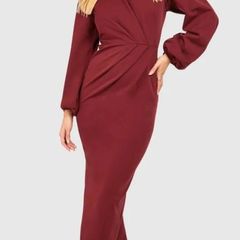 Burgundy dress