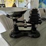 Vintage Victor England Black Cast Iron Scales With Chrome Scoops & Metric Weights Image 2