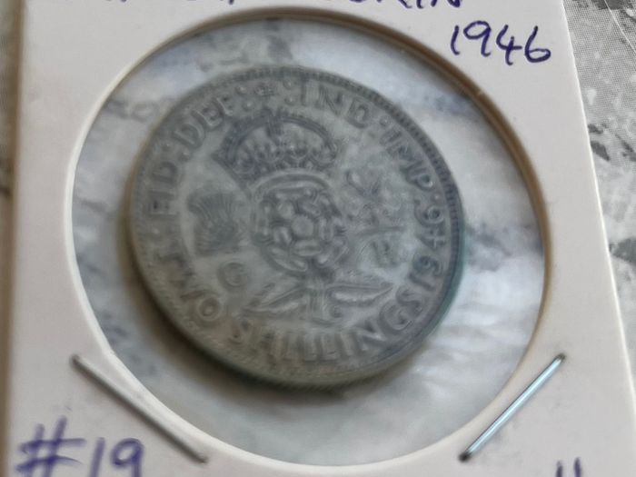 British Florin 1946 (50% silver)