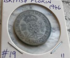 British Florin 1946 (50% silver)
