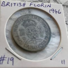 British Florin 1946 (50% silver)