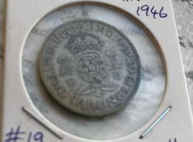 British Florin 1946 (50% silver)