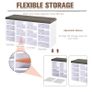 Multi-Storage Shoe Rack w/ 14 Compartments Cushion Moving Shelves Solid Frame Foot Pads Home Office Tidy Organisation Boots Trainers White Image 6