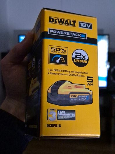 Dewalt 18v, 5ah, Powerstack Battery, New