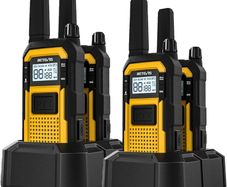RB648 Heavy Duty Walkie Talkies, Waterproof 2 Way Radio, MIL-STD-810H, Advanced Triple Proof, 2000 mAh, Emergency, Walkie Talkies for Adults Long Range for Contractor (4 Pack