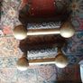 Antique Brass Fender and two Dog Irons Image 3