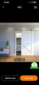 White Sliding Door Kit