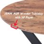 Round Dining Table Wooden 80cm Retro Kitchen Table for Dining Room, Industrial Style Rustic Brown and Black (Table Only) Image 6