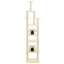 Cat Tree with Sisal Scratching Posts Cream 216 cm Image 4