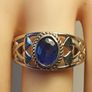 Sterling Silver Natural Sapphire Band Ring Image 2