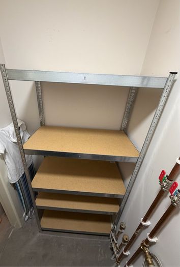 Heavy-Duty Galvanized Steel & Wooden Shelving Unit