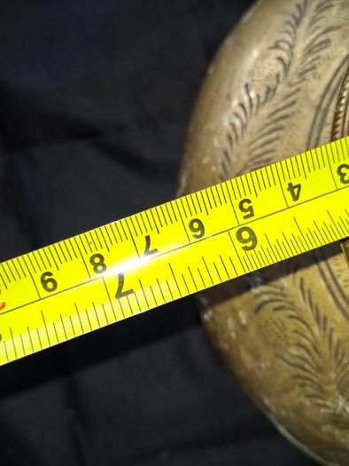 Antique Brass Lota Holy Water Pot, features intricate hand-etched foliage engravings, Postage Available or Collection