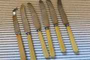 Bone handle cheese board knives