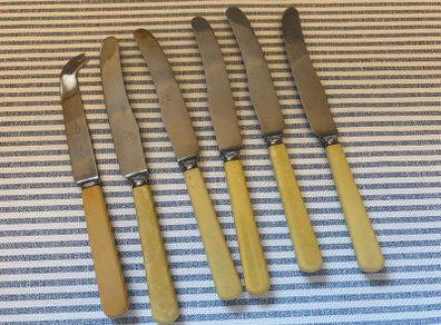 Bone handle cheese board knives