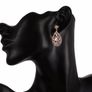 Rose Gold Crystal Drop Dangle Earrings Image 3