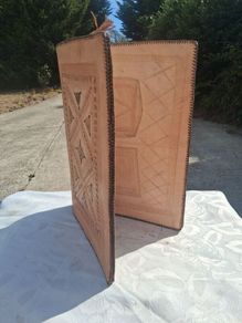 Hand Tooled Leather Presentation Folder