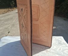 Hand Tooled Leather Presentation Folder